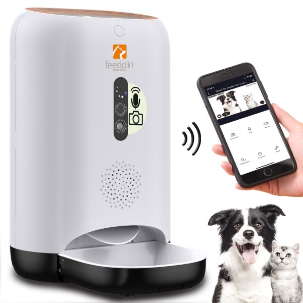 Feedolin Pet Feeder with camera, SmartHome feed dispenser, WiFi-enabled